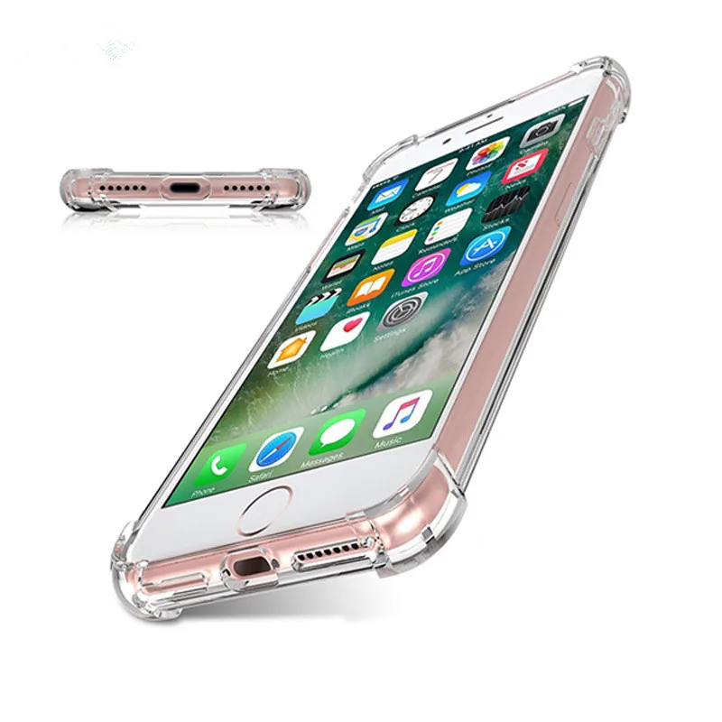 Ультра тонкий прозрачный мягкий ТПУ чехол для телефона для iPhone 7 8 Plus Capa прозрачный чехол s для iPhone X 6s 8 7 Plus 6 Чехол Пылезащитная заглушка 3