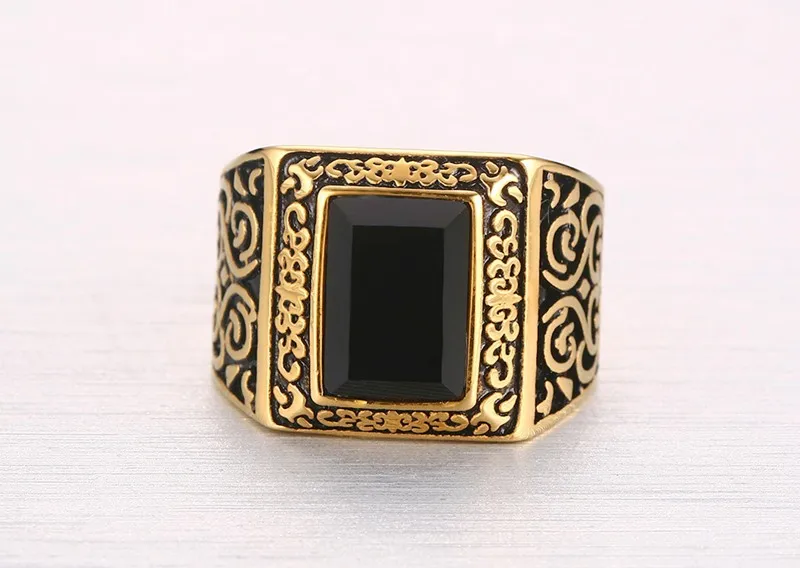 Новое поступление 2017 года модные золотые Цвет Для мужчин Обручальные кольца