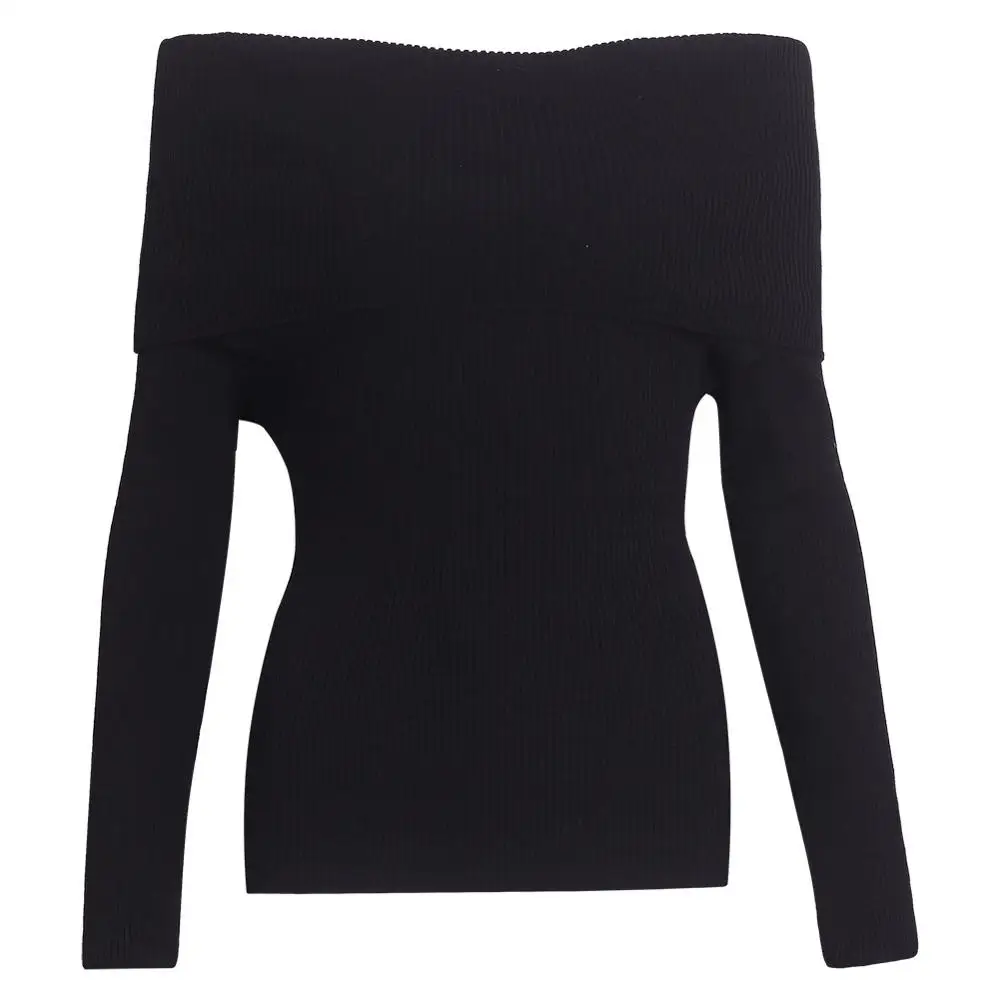 Осенняя зимняя вязаная одежда свитер для женщин свитера ретро вязаный от плеча