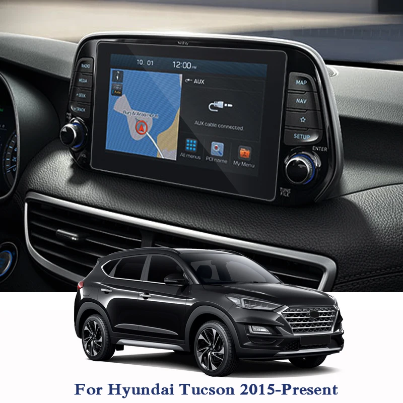 Автомобильный Стайлинг для hyundai Tucson 2015 Н. В. gps навигационный экран стекло
