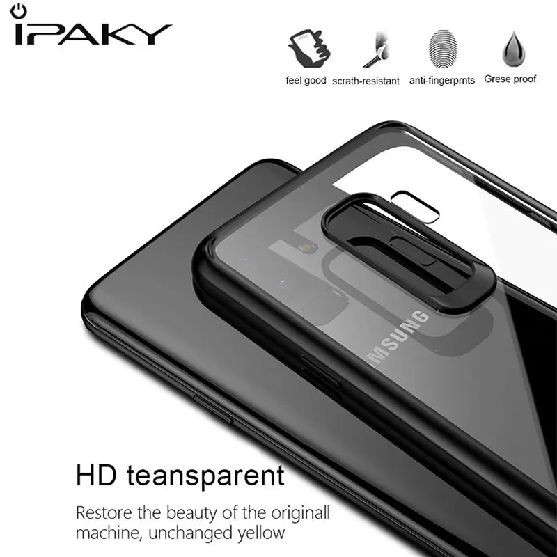 Чехол IPAKY для Samsung Galaxy S9 мягкий чехол из ТПУ и поликарбоната прозрачная задняя