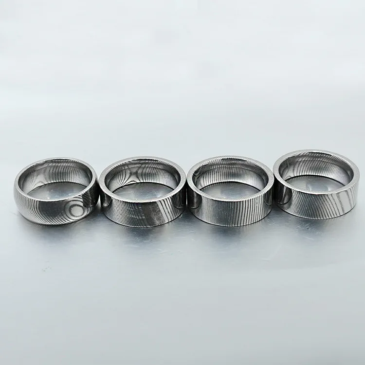 UFOORO натуральный Дамаск тысячи слоев шаблон титана из нержавеющей стали круглый