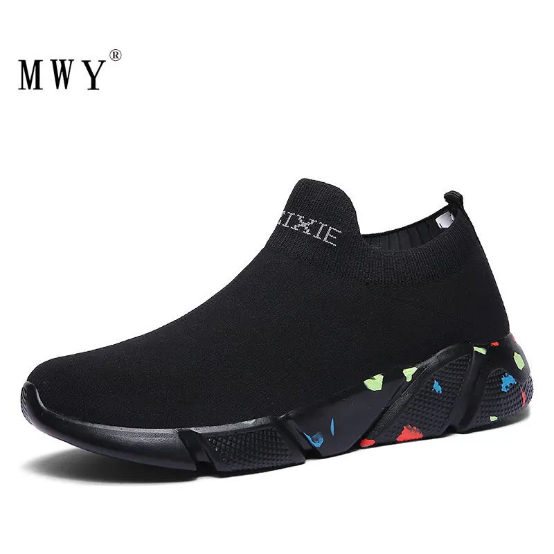 

MWY Stretch Fabric Ladies Socks Shoes Zapatillas Mujer Deportiva Men Women Low Top Sneakers Non slip Casual Flats Walking Shoes