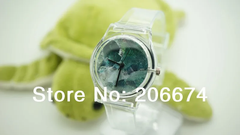 Прозрачные аналоговые антикварные часы Hansying в стиле унисекс на молнии с пейзажем