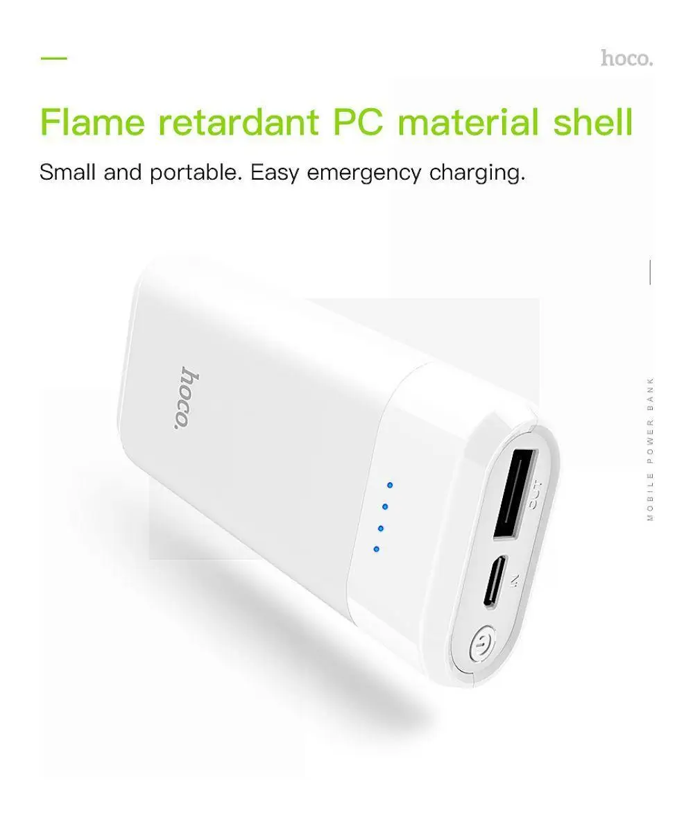 HOCO power Bank 5200 мАч Мини USB светодиодный 18650 литиевая внешняя батарея портативное зарядное устройство power bank для Xiaomi Iphone