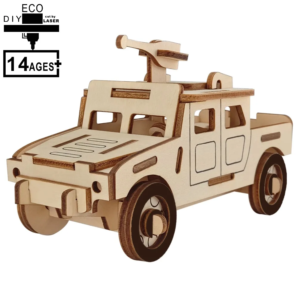 3D Монтессори Образовательные Деревянные Пазлы Модель автомобиля игрушки для