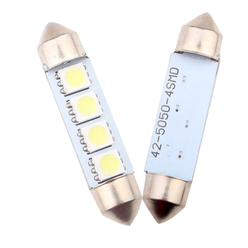 YM E Bright 20 100 шт 24V C5W 5050 4 SMD Автомобильные светодиодные лампы для межкомнатной двери