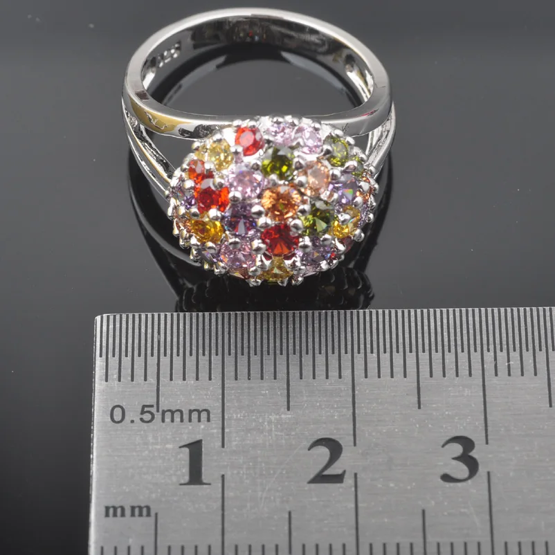 Новинка 2021 модные разноцветные циркониевые Женские Ювелирные наборы