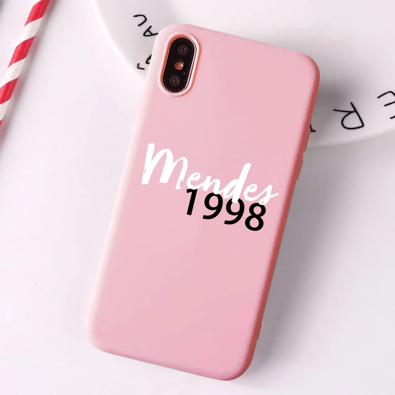 TPU 1998 Shawn Mendes розовый матовый чехол для телефона с рисунком для iPhone 6 6S 7 7Plus 8 8Plus X XS 11 ProMax пластиковый чехол для iPhone 7 Чехол - Цвет: TPU