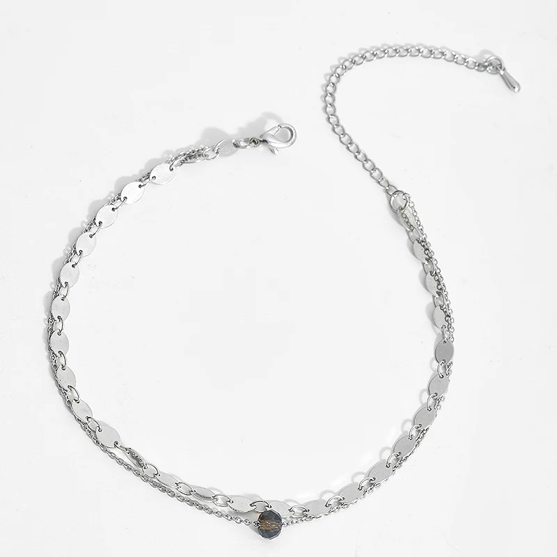 2017 модный двухслойный ножной браслет для женщин ювелирные изделия ног цепочка