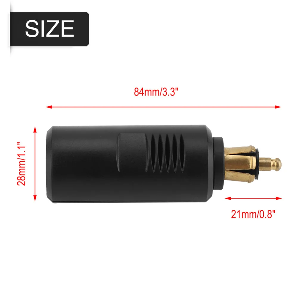12V Европейский прикуриватель для мотоцикла разъем DIN медный компактный размер и