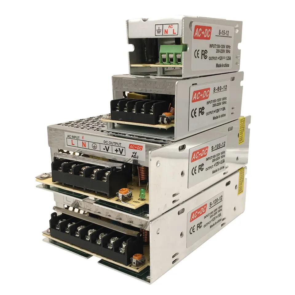 DC 12V 1A 2A 3A 5A 6A 8A 10A 12A 20A 30A 60A переключатель Питание освещение Трансформатор 10 Вт-720 Вт Светодиодный драйвер для Светодиодные ленты света