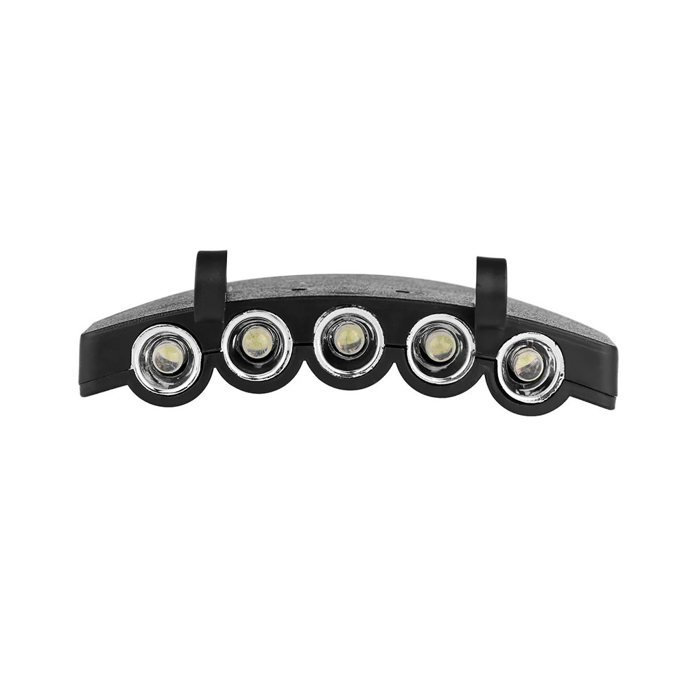 Налобный фонарь Konesky с 5 светодиодами и клипсой для головной уборы|led headlamp|5 led