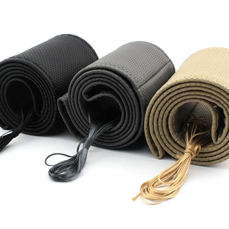 Новейший универсальный нескользящий дышащий чехол для руля автомобиля из