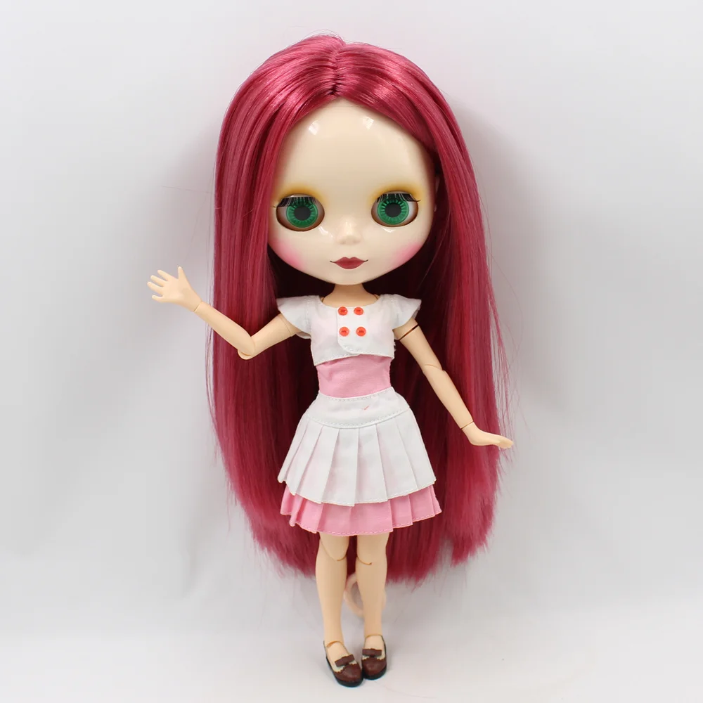 Кукла Blyth 1/6 от ICY DBS с облегающей челкой облегающими суставами фиолетовыми и