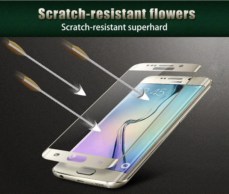 0 2 мм полный экран закаленное стекло для Samsung Galaxy S6 Edge/S6 Edge Plus Screen Protector 3D изогнутые