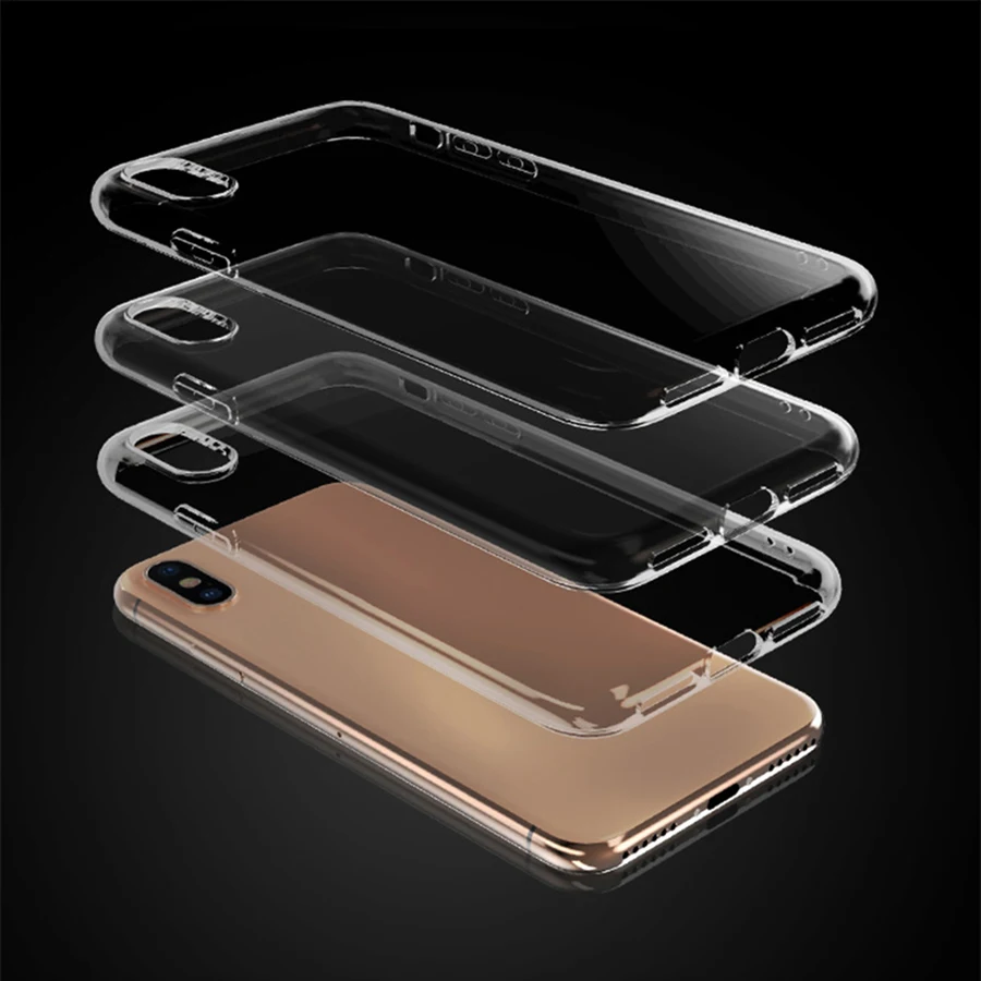 Slim Transparent Case TPU Phone For iPhone 7 8 Plus Silicone protective shell Cases 6 xr 11 |
