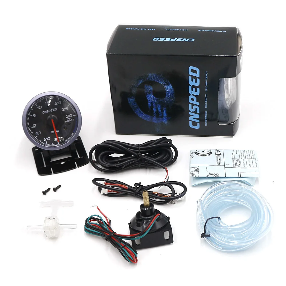 Автомобильный турбонаддув CNSPEED 60 мм PSI с сенсором черным лицом белым и янтарным