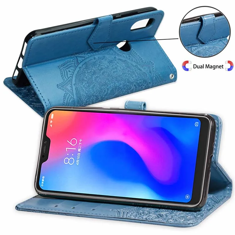 Роскошный чехол для телефона для Xiaomi Redmi 6A, чехол для Redmi 6 Pro, кожаный силиконовый чехол-книжка, чехол для Xiomi Redmi Note 6 Pro