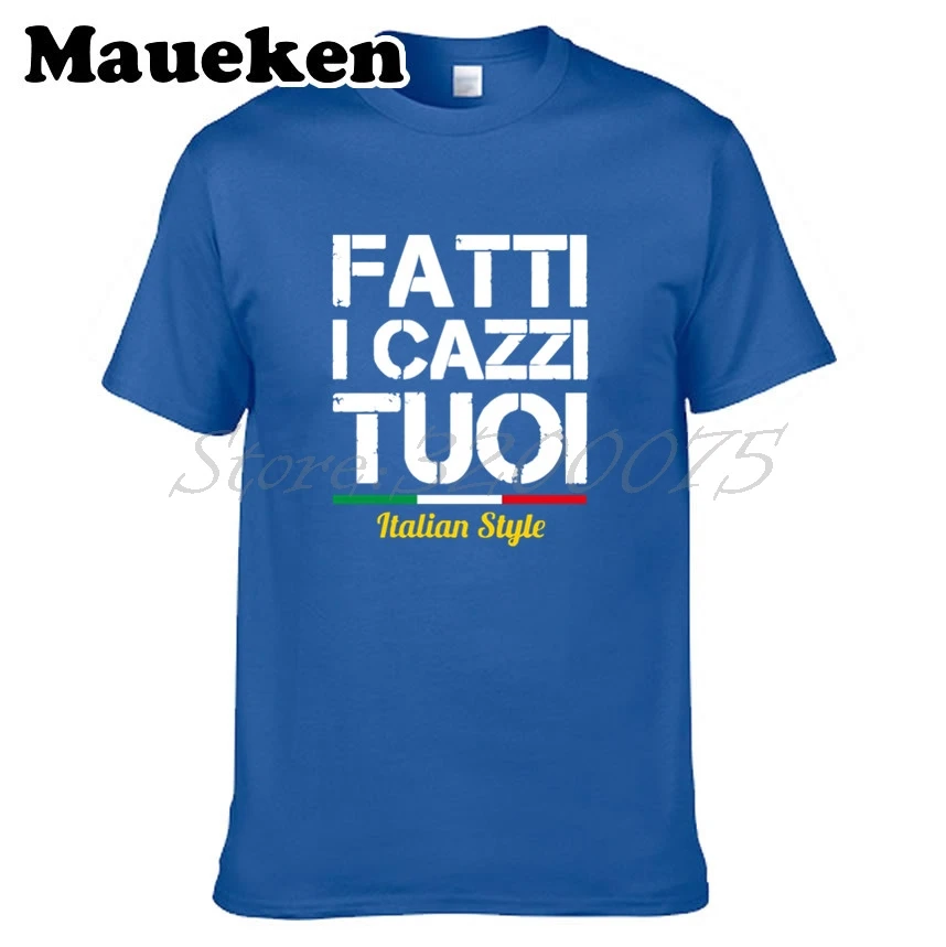 Мужская футболка FATTI I CAZZI TUOI в итальянском стиле для фанатов подарок с круглым