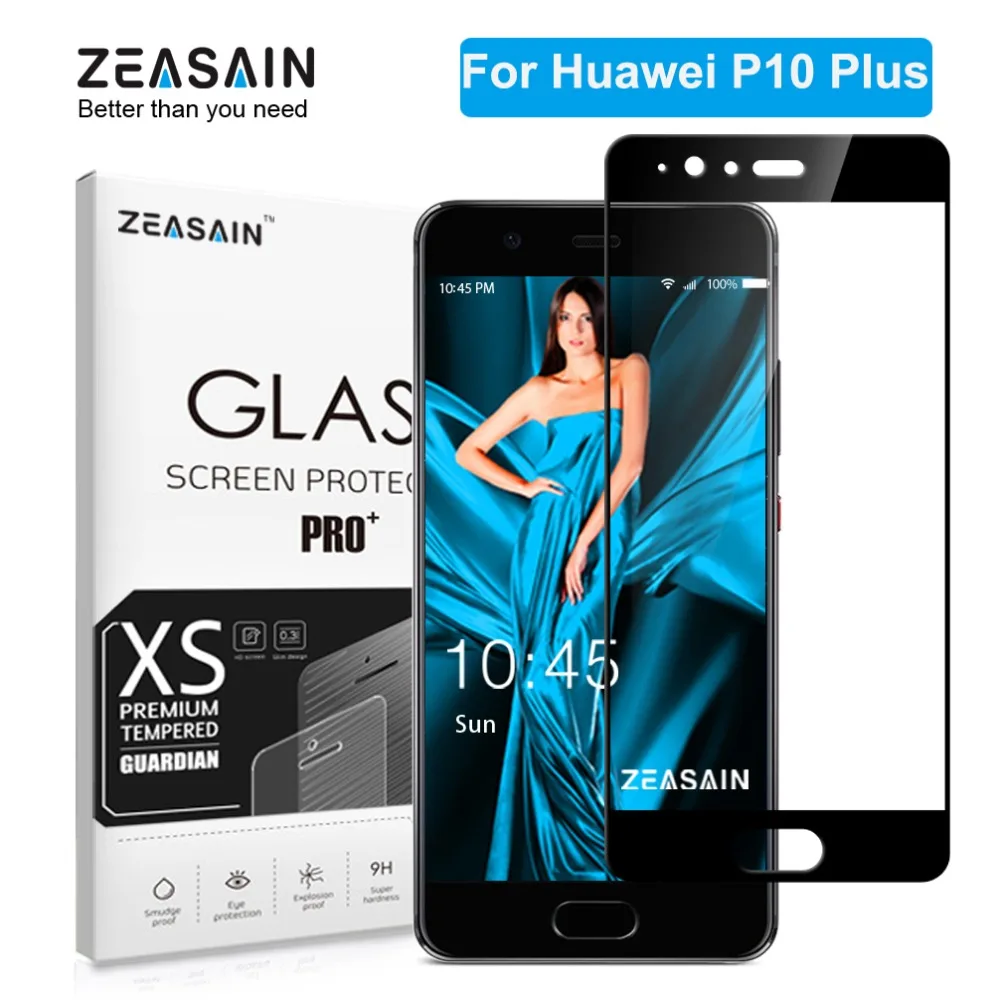 ZEASAIN 2.5D 9H твердость полное покрытие защита экрана закаленное стекло для Huawei P10 Plus