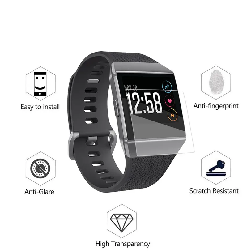 Для Fitbit Ionic 3 шт ультратонкая прозрачная HD Защитная водонепроницаемая пленка