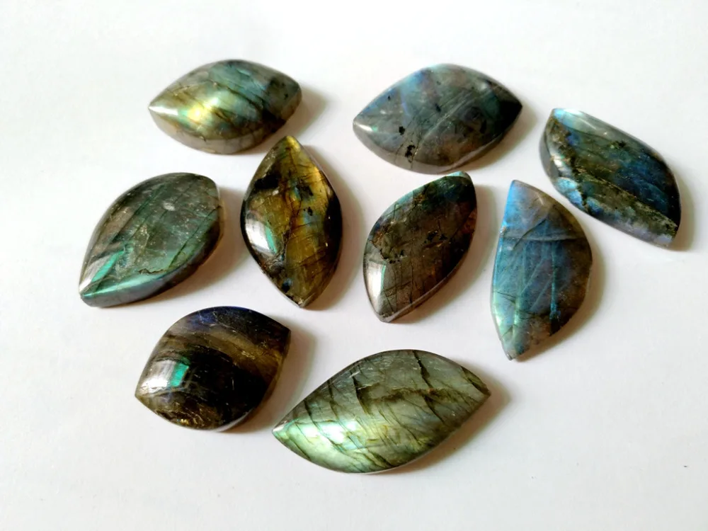 1 шт. подвеска-кабошон неправильной формы яркий блеск лабрадорит размер 30 мм +