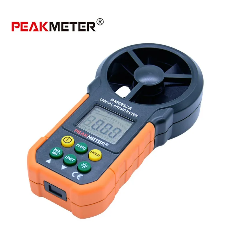 Цифровой анемометр PEAKMETER PM6252A ручной электронный измеритель скорости воздуха с