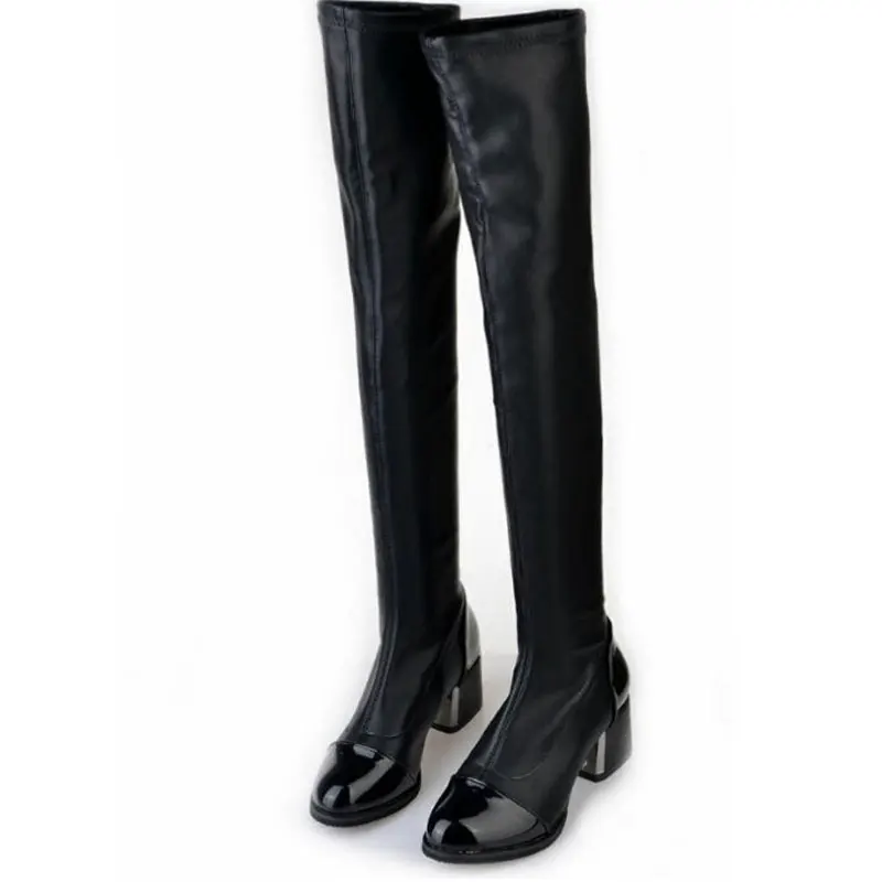 2017 модные женские сапоги до бедра сезон осень зима Сапоги выше колена эластичные