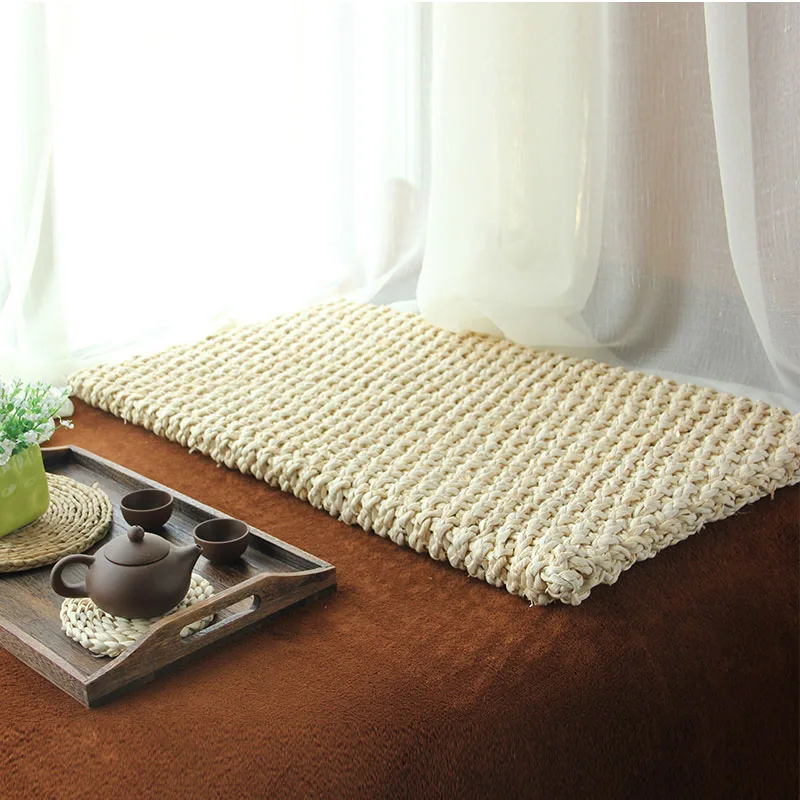 

Modern Corn Husk Chinese Meditation Cushion Straw Bran Futon-cushion Mat Tatami Pads Inside Door Mat