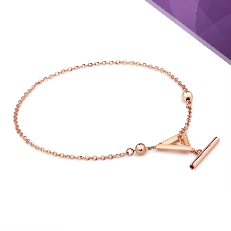 

Pure AU750 Rose Gold Geometric Bracelet