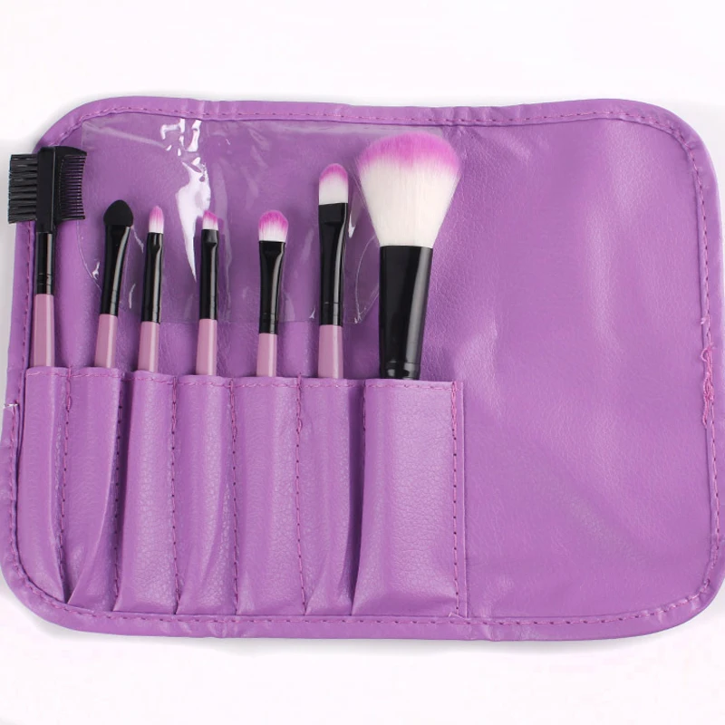 Hot Sale 7pc 8pc Natural Eye Makeup Brushes Set With Bag Professional Cosmetic Eyeshadow Blush make up Brush | Красота и здоровье