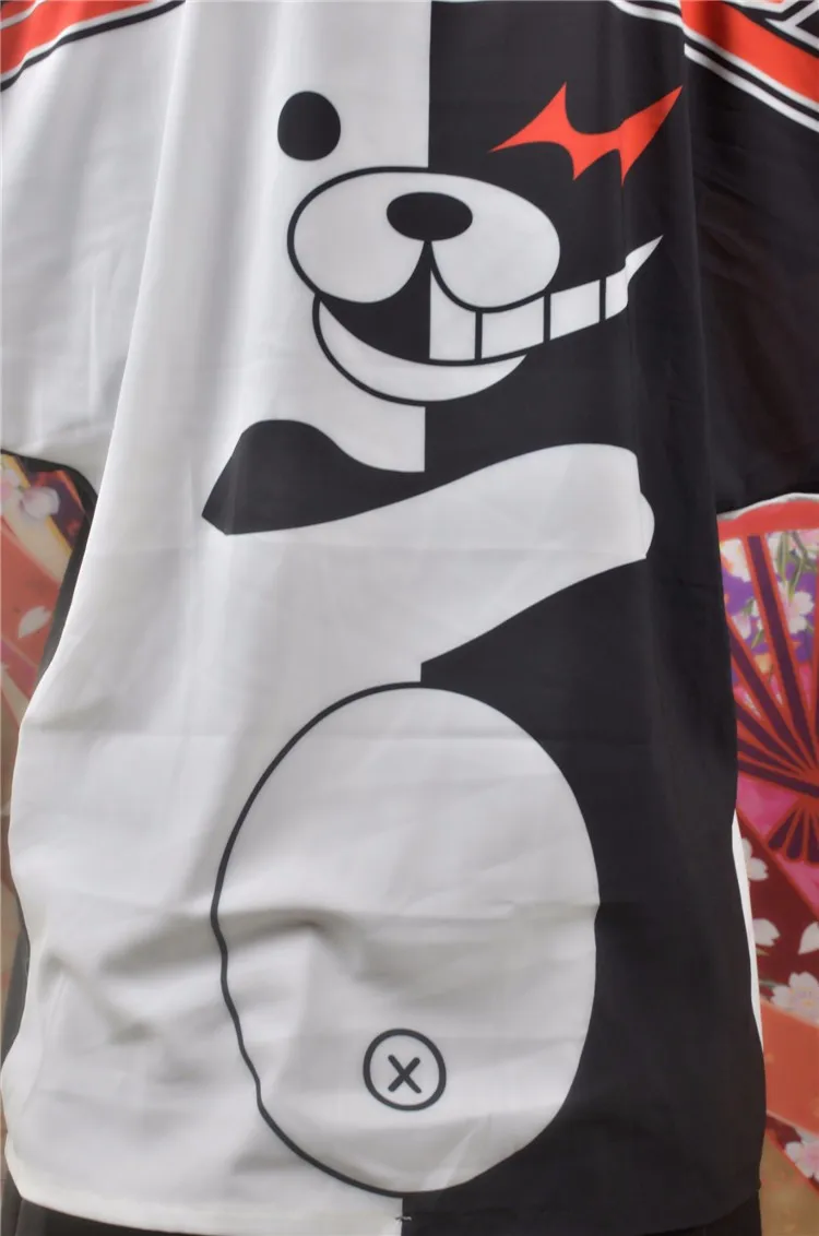 Аниме Danganronpa милый Monokuma шифоновая накидка Косплей Костюм японское кимоно юката каждый день Haori
