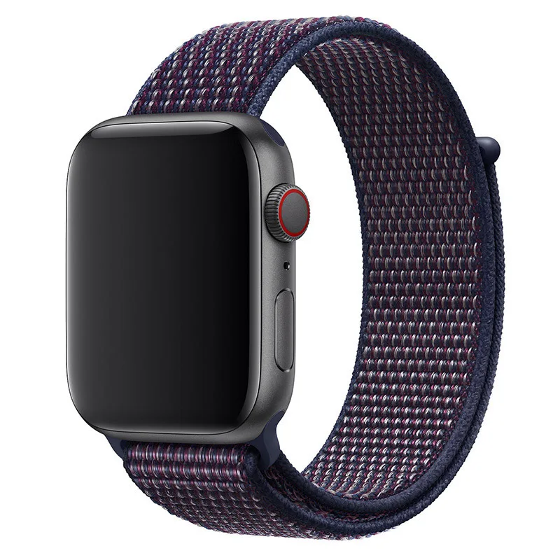 Indigo Спортивный ремешок-петля для apple watch band 4 3 iwatch band 44 мм 40 мм correa apple watch 4 браслет-липучка 42 мм 38 мм аксессуары - Цвет ремешка: Indigo