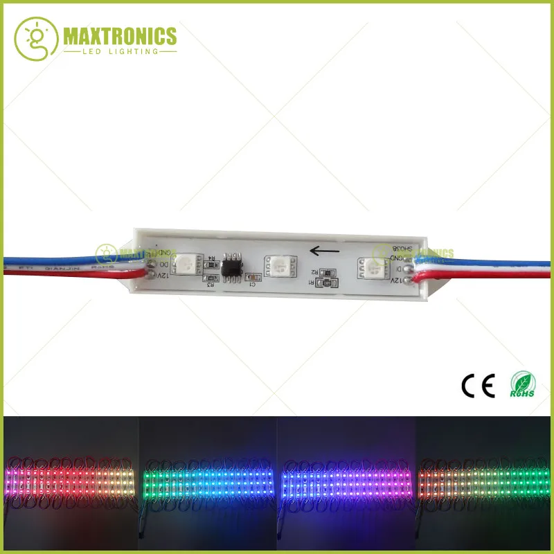 Оптовая продажа 500 шт. супер яркий 12В WS2811IC 3 5050 RGB LED Pixel индивидуально адресный