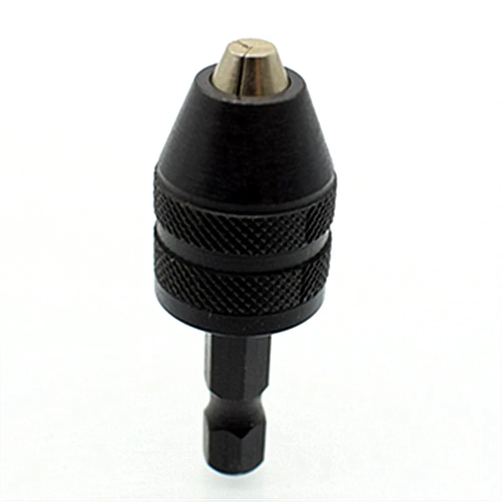 1pc Black Chuck Быстросменный патрон для сверла без ключа 0,3 мм до 3 мм с шестигранным хвостовиком 1/4 дюйма, быстросменный патрон для сверла без ключа, отвертка, ударный драйвер, адаптер - Цвет: 1pc Black Chuck