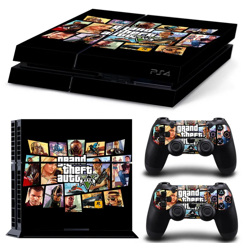 0008 Grand Theft Auto 5 GTA 5 для консоли PS4 Виниловая наклейка для Playstation Cover Skin 4+ 2 контроллера наклейка на джойстик - Цвет: 0008