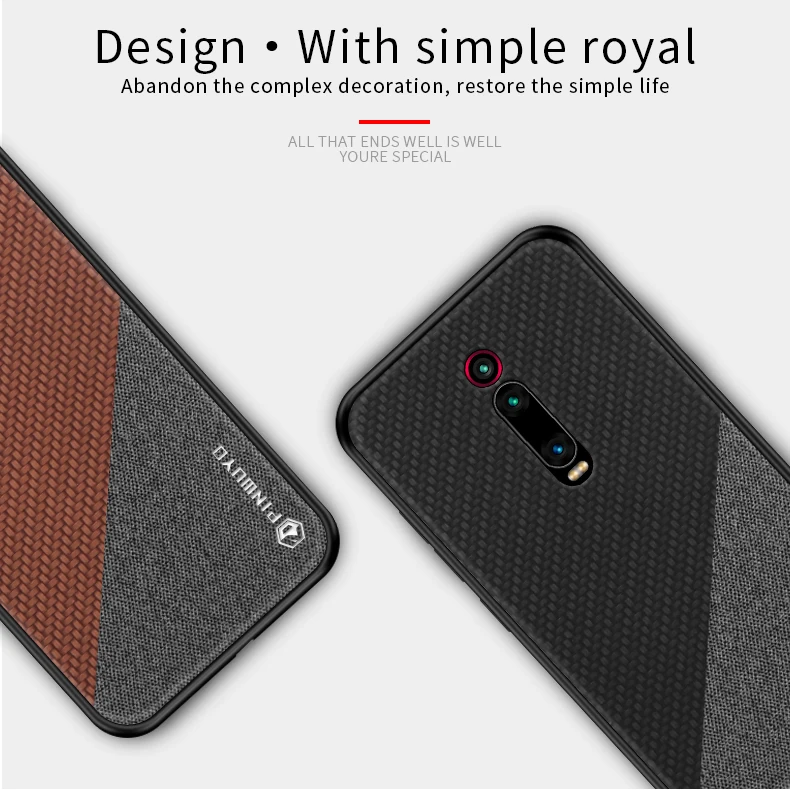 PINWUYO для Xiaomi mi 9 T/mi 9 T Pro Жесткий чехол из поликарбоната+ тканевая задняя крышка Чехлы для Xiaomi mi 9 T Pro полный защитный чехол для телефона