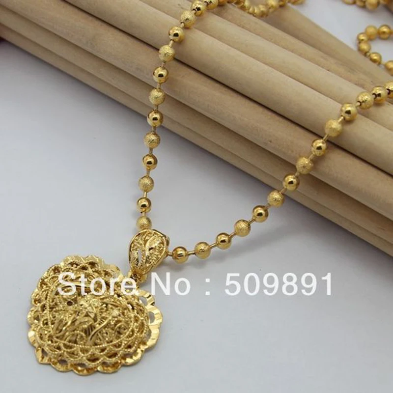 NE1516 модное ожерелье Love Me 24k золотое вакуумное покрытие с 5 мм бусинами цепочка