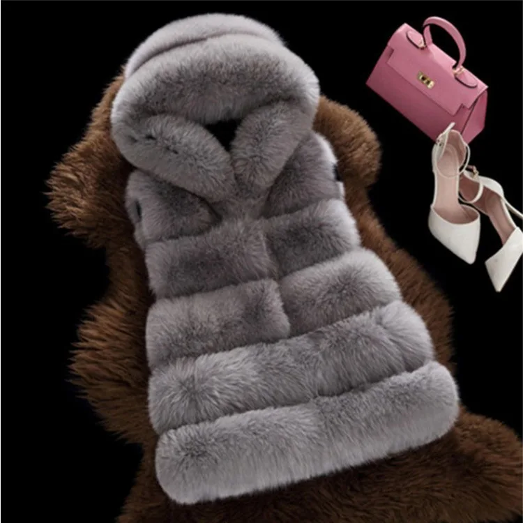 S 3XL размера плюс Teddy Bear пальто женская зимняя теплый жилет белое с искусственным