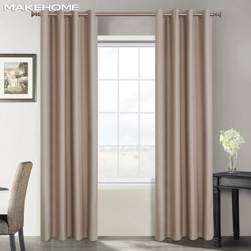 

Darkening Solid Blackout Curtains Soundproof Treatment Blinds Finished Drapes Window Modern Curtains for Bedroom Living Room