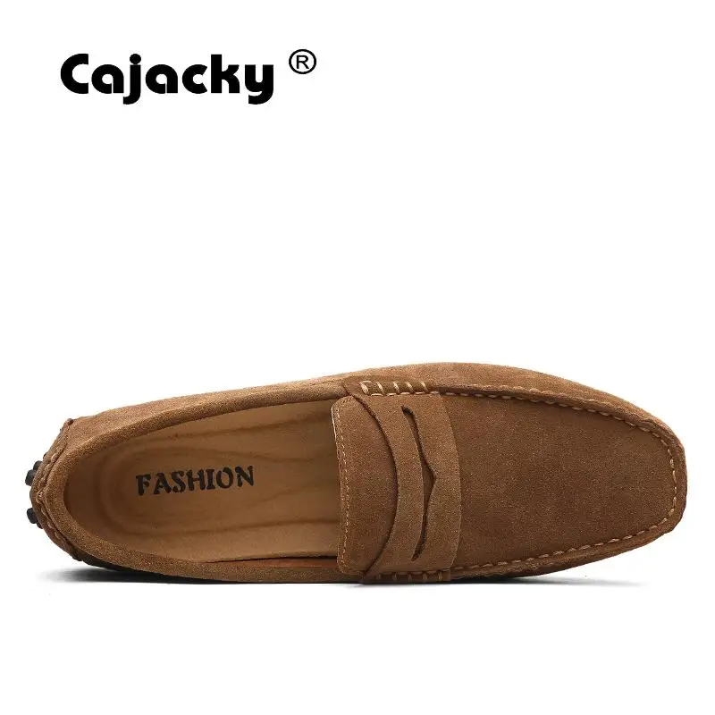 Cajacky Men Penny Loafers Big Size Cow Suede Leather Moccasin Shoes Designer Driving 10 Colors Mocasines Hombre | Обувь