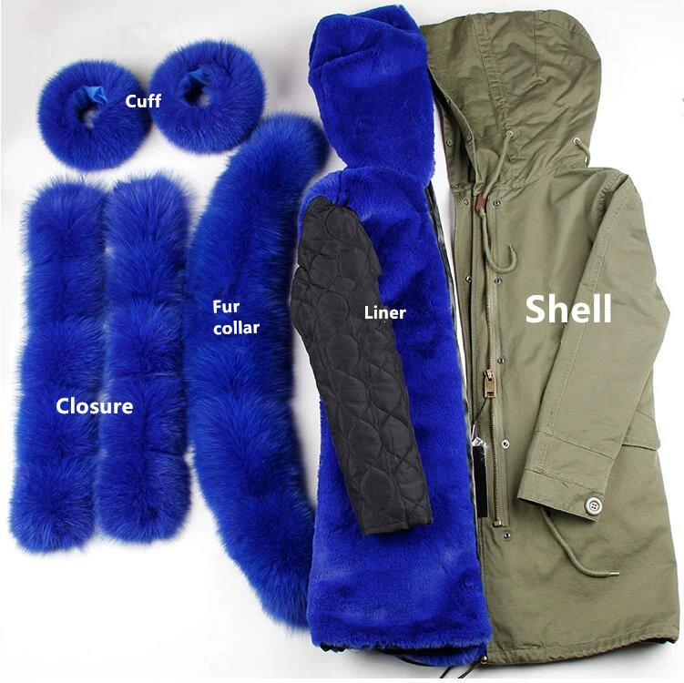 

Big Fox Fur Collar Women Winter Parka Jacket Coat Long ladies Warm Coat High Quality Women's winter coat