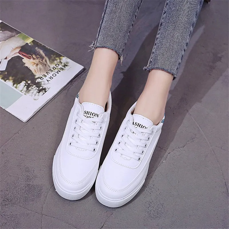Женские кроссовки на платформе zapatillas mujer Белые Повседневные дышащие с круглым