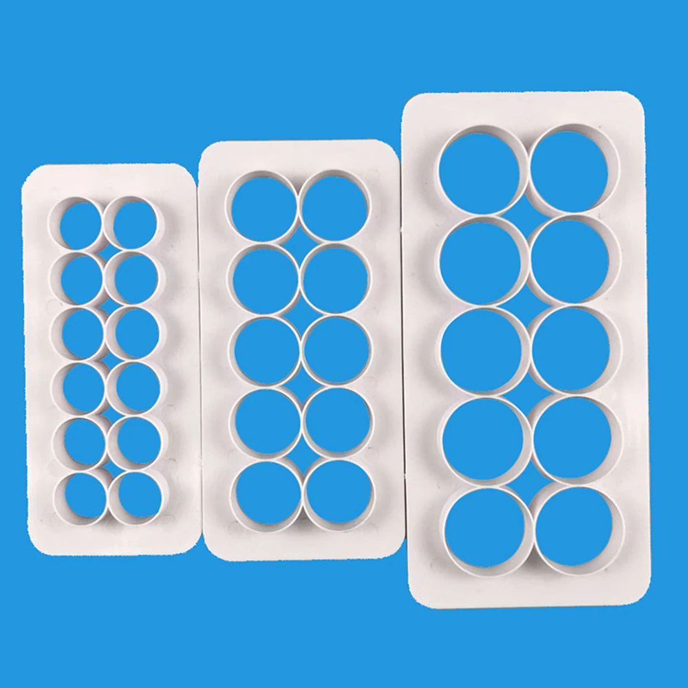 Fondant Cutter Puzzle Cake Mold Baking Decorating Tool 3pcs Geometry Round Cookie Chocolate Craft 2019 New Arrival | Дом и сад