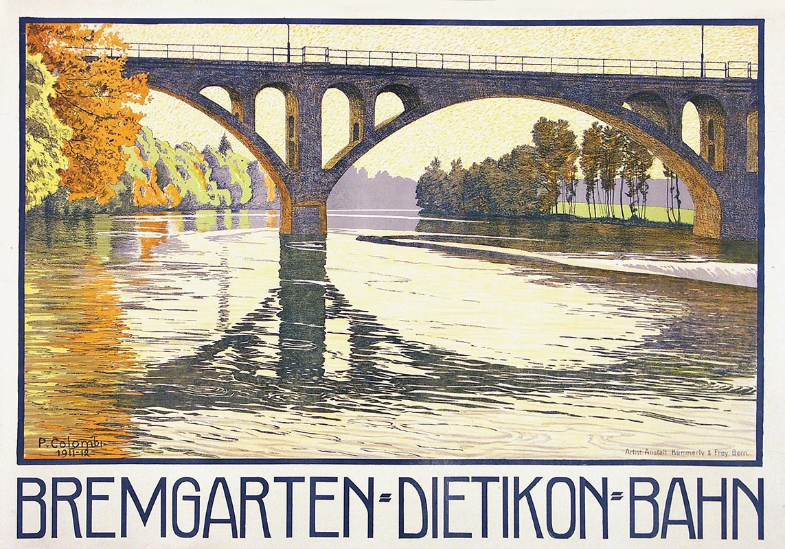 Швейцария Aargau туристические плакаты Bremgarten Dietikon классические настенные наклейки