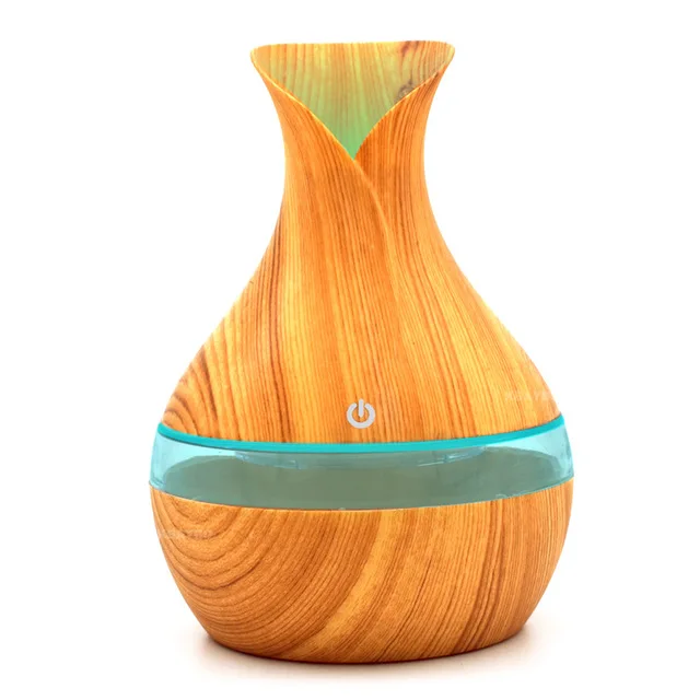 light wood Ночник с 300 мл USB Электрический диффузор под дерево светодиодный ночник настольная лампа Цвет для дома подарок для ребенка спальня - Испускаемый цвет: light wood