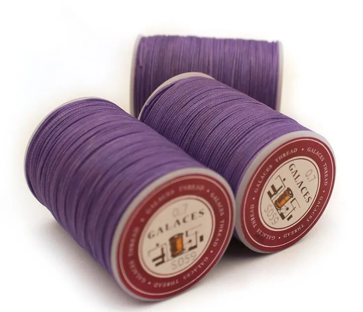 Wholesale good quality 0.7mm leather round waxed thread polyester wax 75m long 23 colors to choose | Дом и сад