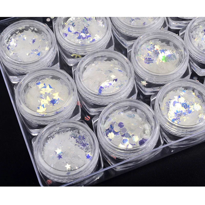 1 шт. 3 мм прозрачные синие ультратонкие блестки художественные Блестки для
