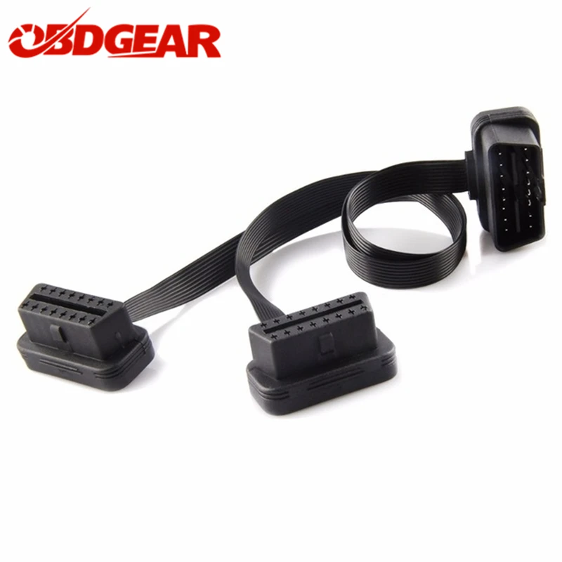 Высококачественный кабель удлинитель OBD2 OBDII 16Pin 1 штекер на 2 гнезда 16pin стандарт с